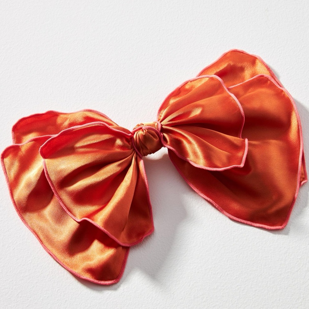 Anthropologie Oversized Layered Hair Bow Clip